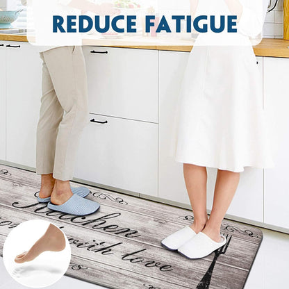 anti Fatigue Kitchen Mat Set of 2 Non Slip Kitchen Rugs and Mats Farmhouse Waterproof Memory Foam Kitchen Rugs Cushioned Kitchen Floor Mats Comfort Standing Mat for Kitchen Home Sink Office